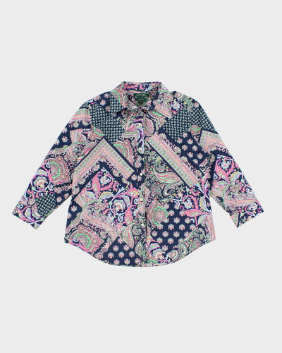 00s Ralph Lauren Paisley Blouse - L