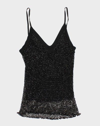 Y2K 00s Beaded Party Top - L