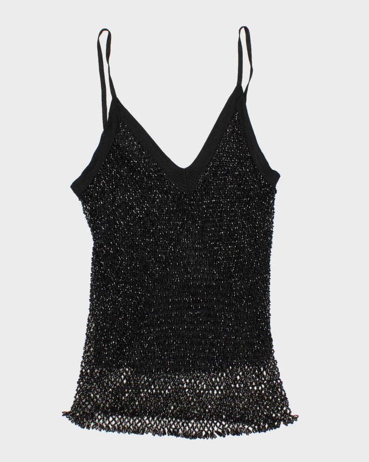 Y2K 00s Beaded Party Top - L