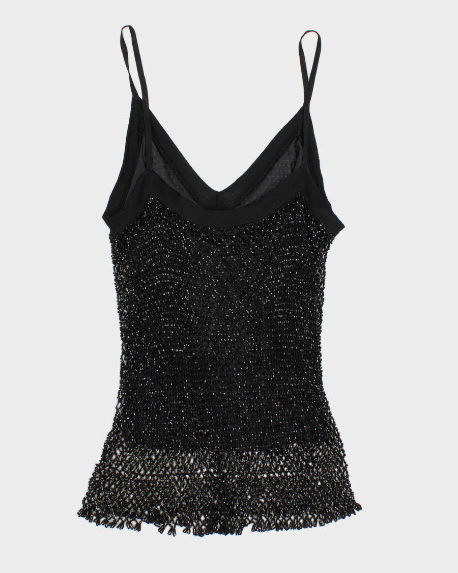 Y2K 00s Beaded Party Top - L
