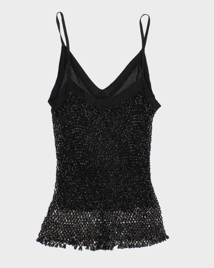 Y2K 00s Beaded Party Top - L