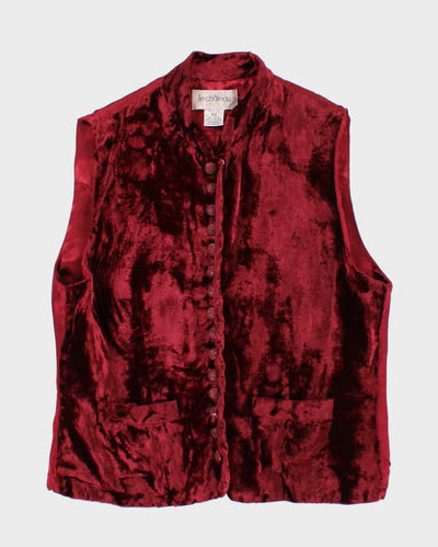 Vintage 90s Le Chateau Velvet Vest - M