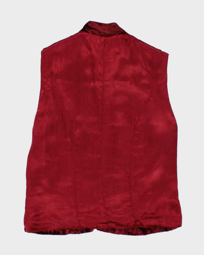 Vintage 90s Le Chateau Velvet Vest - M
