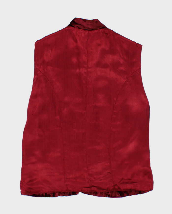 Vintage 90s Le Chateau Velvet Vest - M