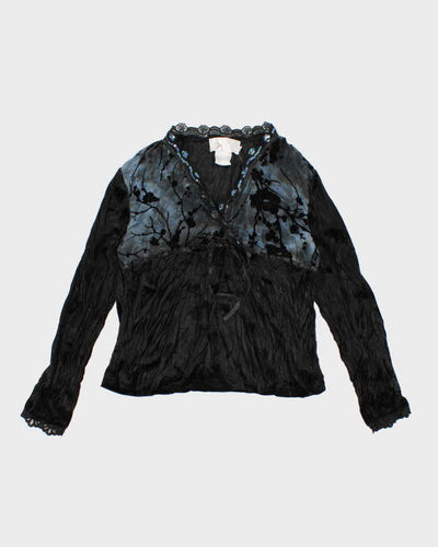Darling Velvet Sequin Collared Blouse - M