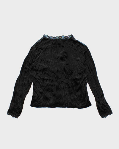 Darling Velvet Sequin Collared Blouse - M
