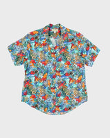 Vintage 80s Women's L.L. Bean Fish Patterned Shirt - L