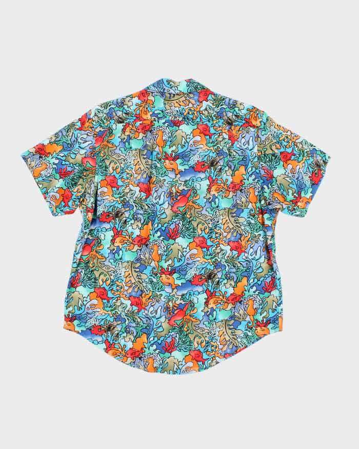 Vintage 80s Women's L.L. Bean Fish Patterned Shirt - L