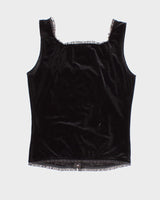Vintage 90s Darling Black Velvet Sequined Cami - S