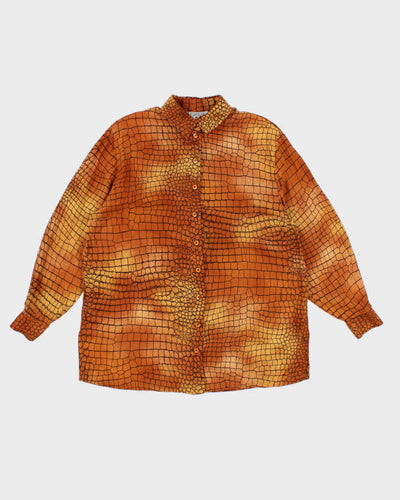 Vintage 90s Luigi Lambertino Patterned Blouse - XXL