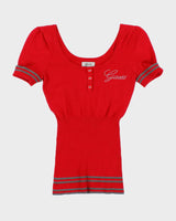 Women's Vintage Guess Rhinestoned Top - XXS