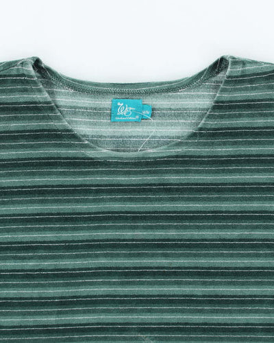 Men's Vintage 90s Velour Striped Top - M