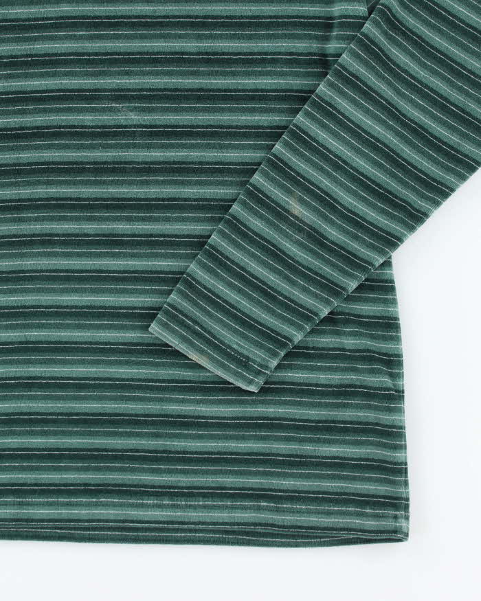 Men's Vintage 90s Velour Striped Top - M