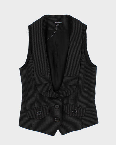 Y2K 00s Le Chateau Pinstripe Waistcoat - XXS