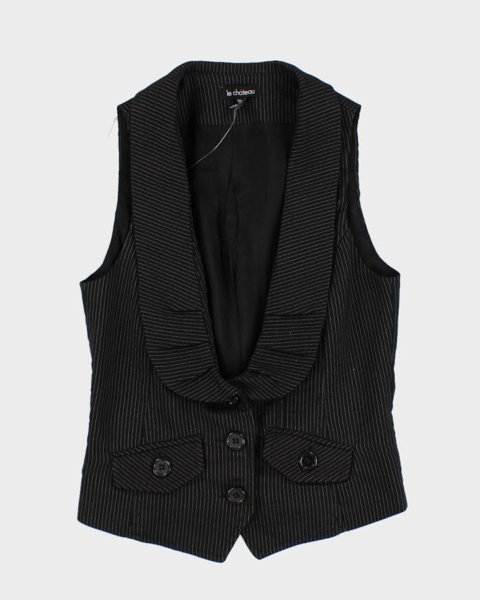 Y2K 00s Le Chateau Pinstripe Waistcoat - XXS