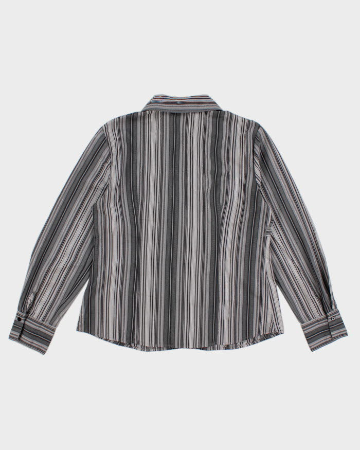 Y2K 00s Jessica Striped Blouse - M