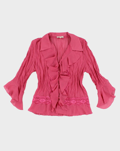 Vintage 90s Darling Pink Blouse - L