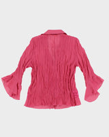 Vintage 90s Darling Pink Blouse - L