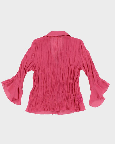 Vintage 90s Darling Pink Blouse - L