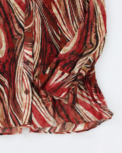 Vintage Serenade New York Pleated Textured Blouse - L