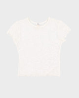Vintage 90s Tua White Laced Spiderweb Baby Tee - XS/S