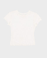 Vintage 90s Tua White Laced Spiderweb Baby Tee - XS/S
