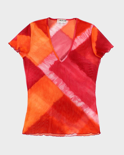 Vintage 90s Morgan De Toi Mesh Pattern Top - M