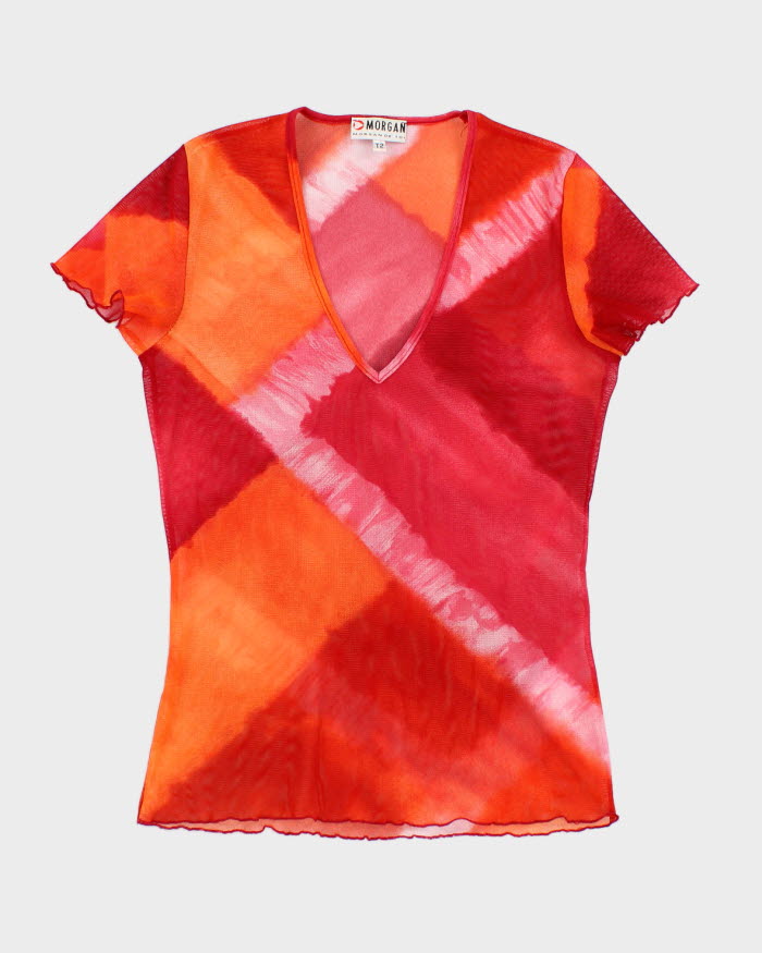 Vintage 90s Morgan De Toi Mesh Pattern Top - M