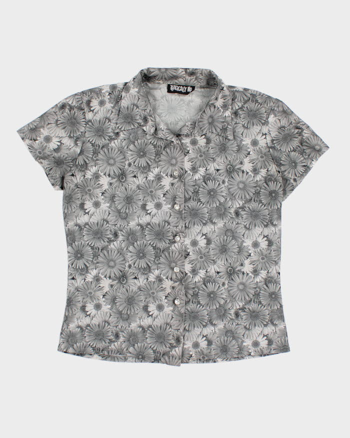 Vintage 90s Floral Blouse  - M