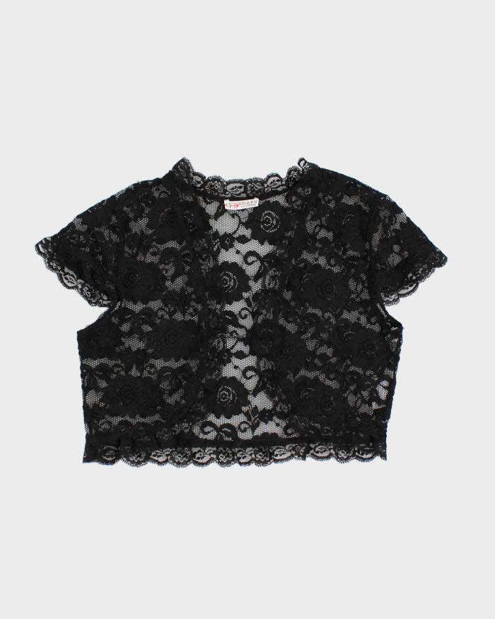 Vintage 90s Gold Fashion Lace Shrug - S