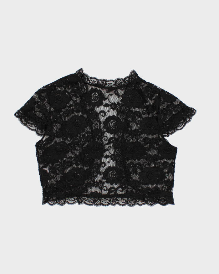 Vintage 90s Gold Fashion Lace Shrug - S
