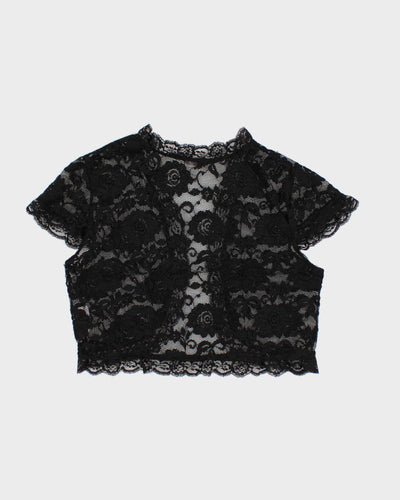 Vintage 90s Gold Fashion Lace Shrug - S