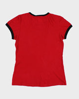 Y2k 00s Guess Womens Red T-shirt - XL
