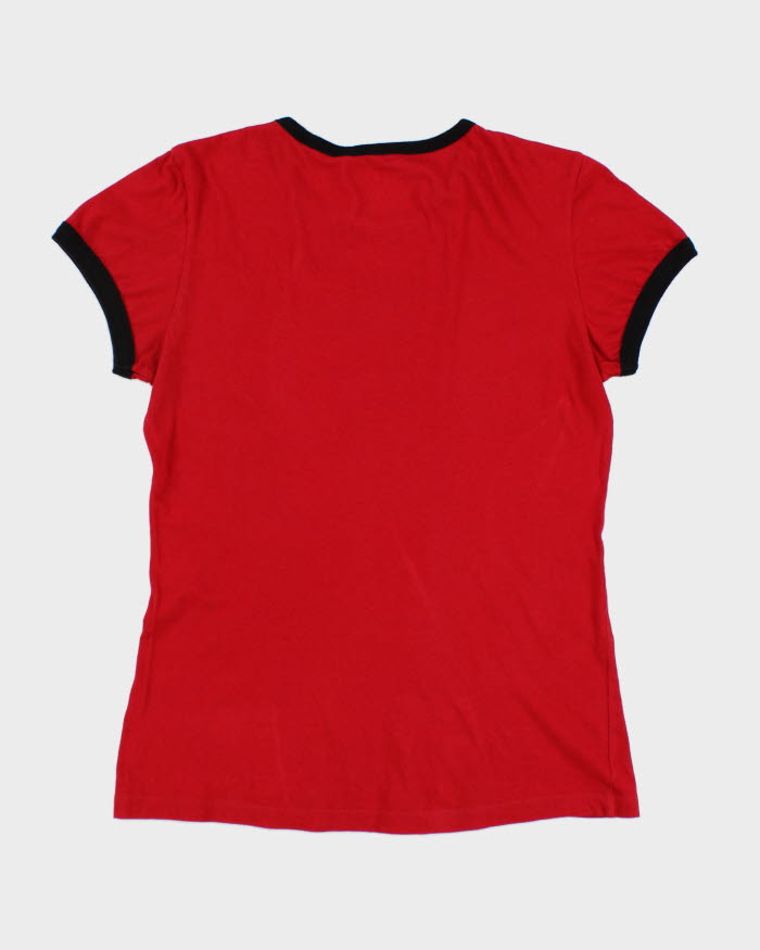 Y2k 00s Guess Womens Red T-shirt - XL