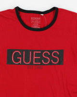 Y2k 00s Guess Womens Red T-shirt - XL