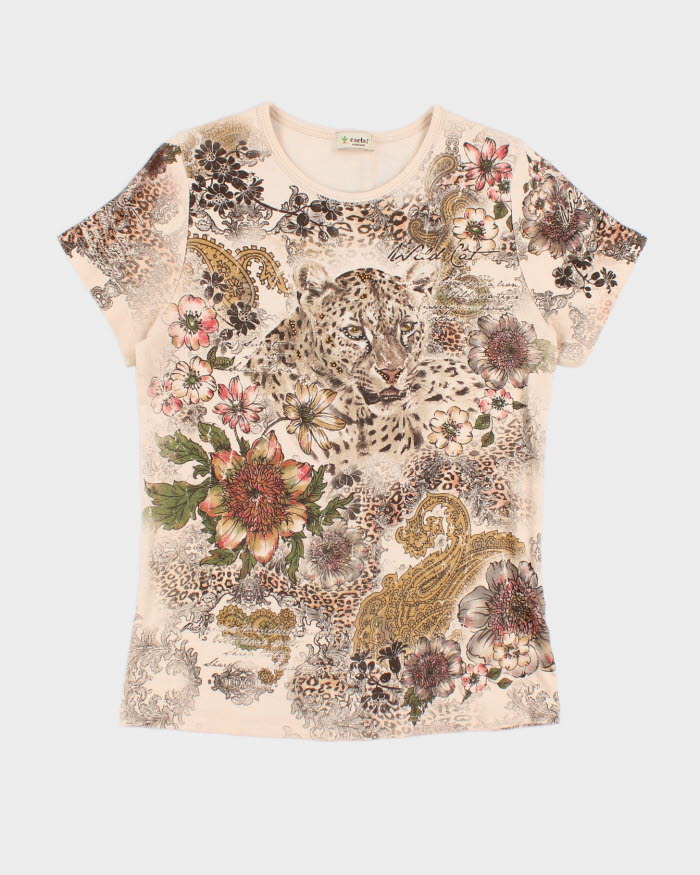 Y2k 00s Cactus Pattern Top - M