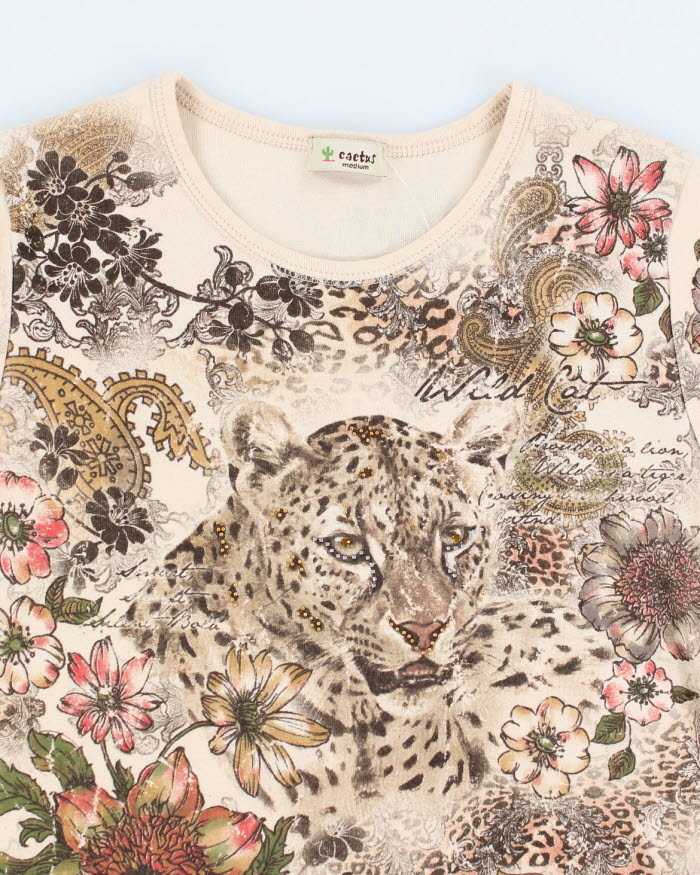 Y2k 00s Cactus Pattern Top - M