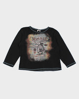 Y2k 00s Susan Lawrence Long Sleeve Paris T-shirt - XL