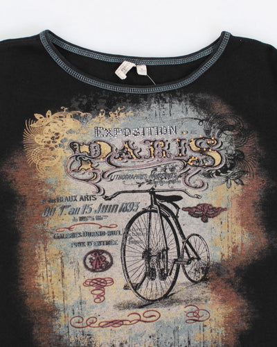Y2k 00s Susan Lawrence Long Sleeve Paris T-shirt - XL