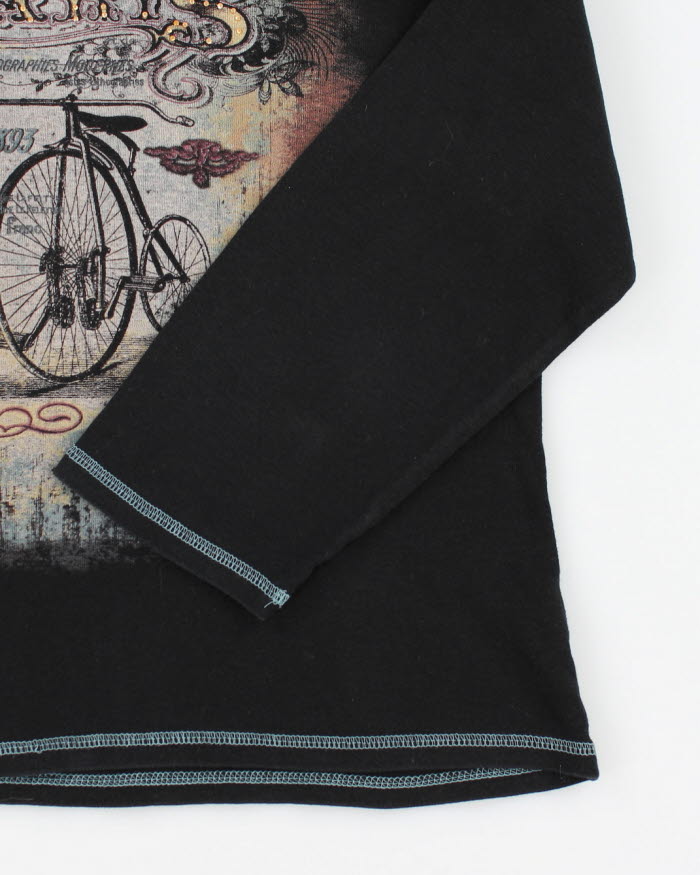 Y2k 00s Susan Lawrence Long Sleeve Paris T-shirt - XL