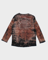 Y2k 00s Skinny Minnie Brown Pattern Top - L