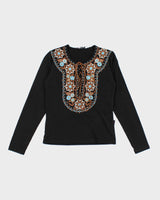 Y2k 00s Morgan De Toi Black Long Sleeve Lace Up Top - S