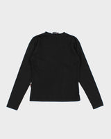 Y2k 00s Morgan De Toi Black Long Sleeve Lace Up Top - S