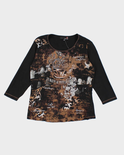 Y2k 00s Laura Pattern Top  - M