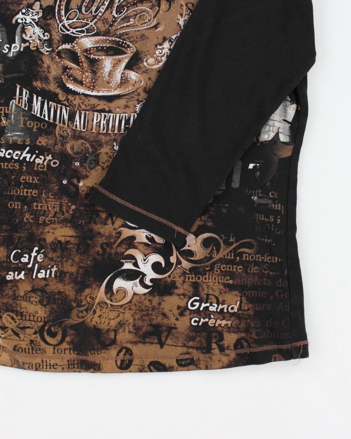 Y2k 00s Laura Pattern Top  - M