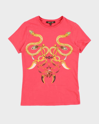 Y2k 00s Roberto Cavalli Pink T-shirt - M