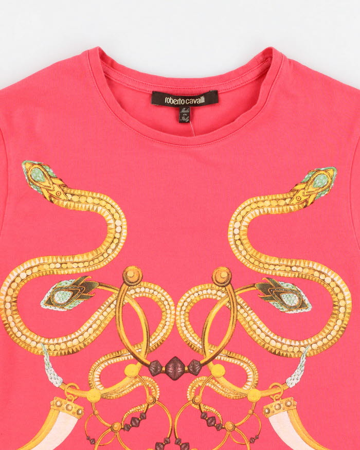 Y2k 00s Roberto Cavalli Pink T-shirt - M