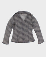 90s Dynamite Mesh Pattern Shirt - M