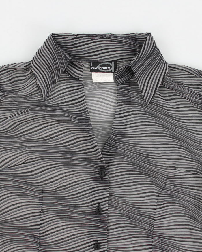 90s Dynamite Mesh Pattern Shirt - M