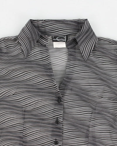 90s Dynamite Mesh Pattern Shirt - M